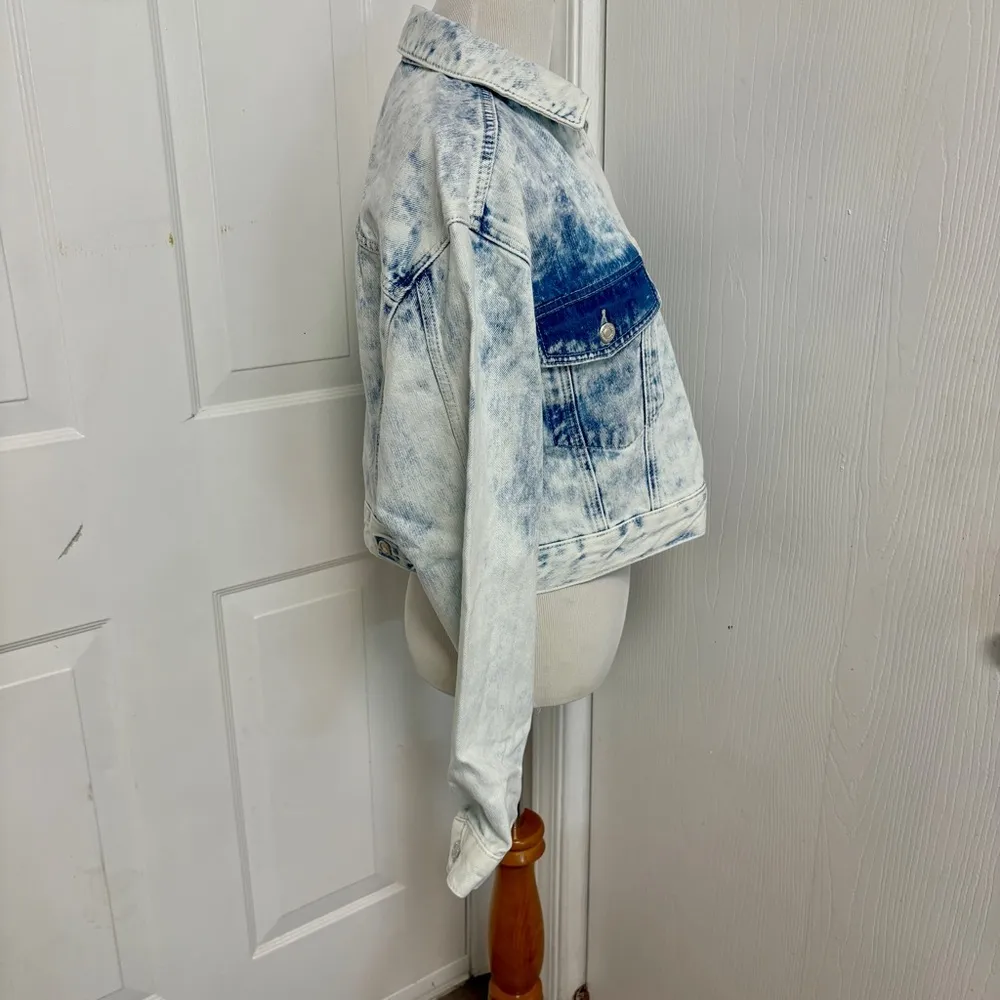 Topshop Denim Jacket Cropped Stonewashed - Image 3