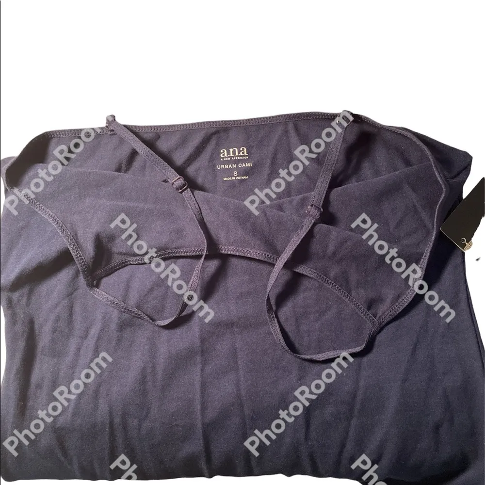 NWT . Navy Blue Adjustable Spaghetti Strap Body Con Tank Stretchy Small - Image 5