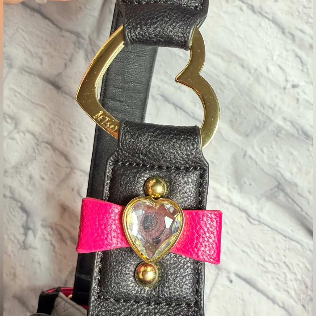 Betsey Johnson Sample: Quilted Tote Bag with Pink Bows and other Accents - Image 5
