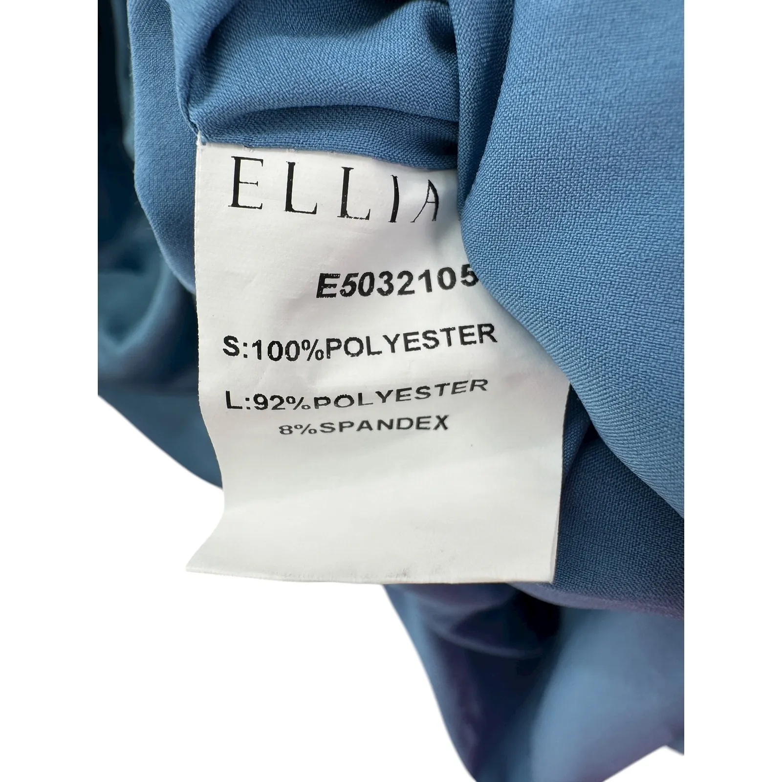 Elliatt One Shoulder Satin Draped Midi Dress Blue Small Cocktail Party Wedding - Image 8