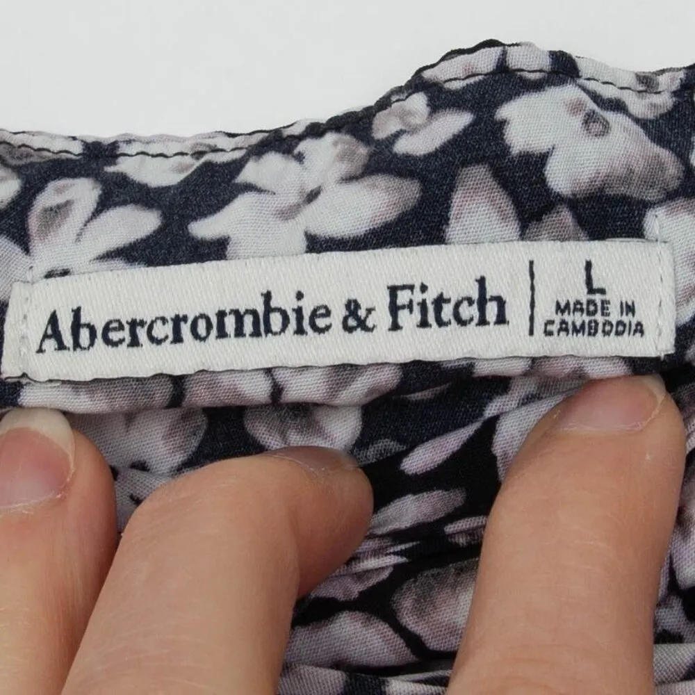 Abercrombie & Fitch Womens Floral Twist High Slit Midi Skirt Size L Dainty Fairy - Image 4