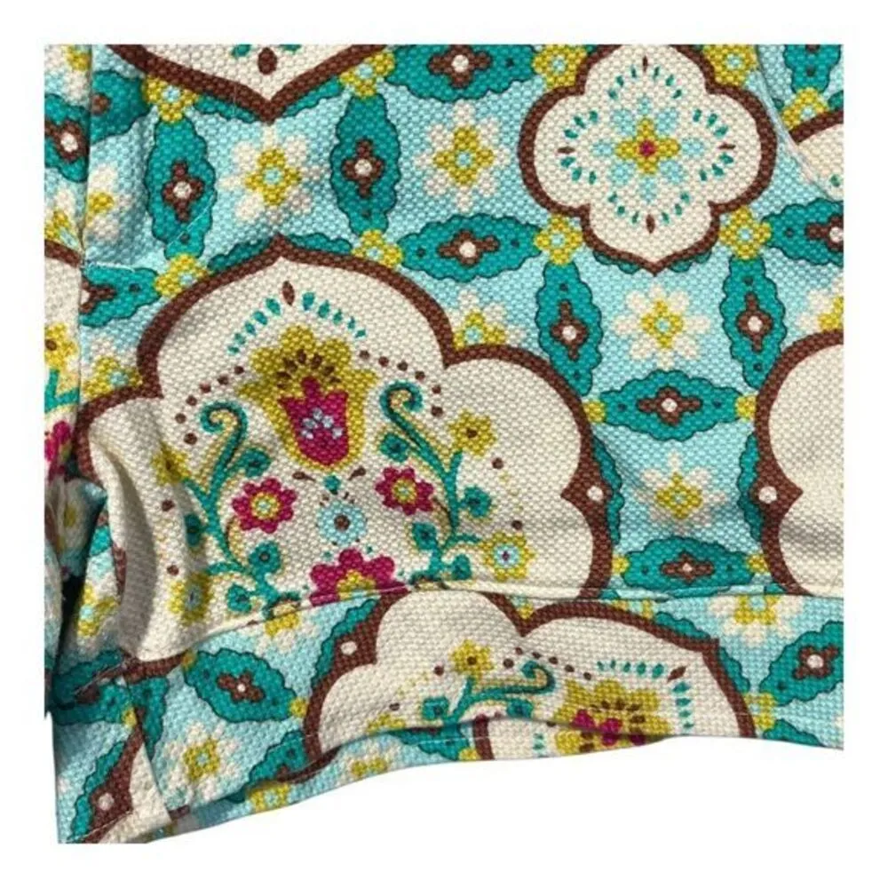 Judith March Floral Print Shorts with Ruffle Back Pockets Boho Summer Size Large - Image 6