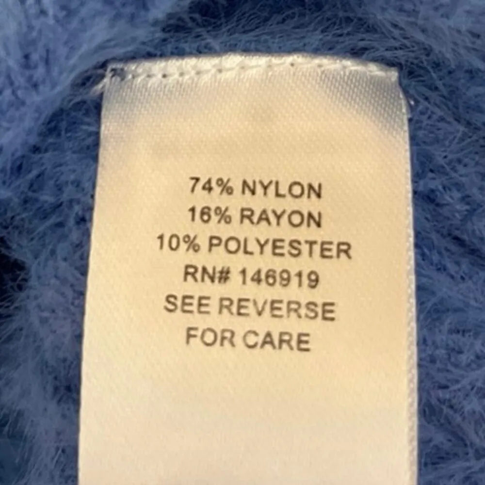 NEW Freshman 1996 Blue Knit Fuzzy Cardigan Sweater Mini Tank Dress Set Size XS - Image 8