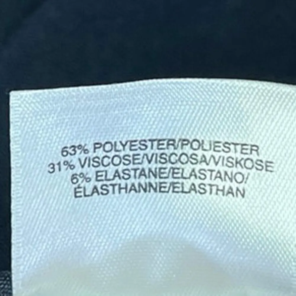 Jones New York Women's Navy Blue Stretch Straight Leg Trouser Dress Pants Size 2 - Image 5