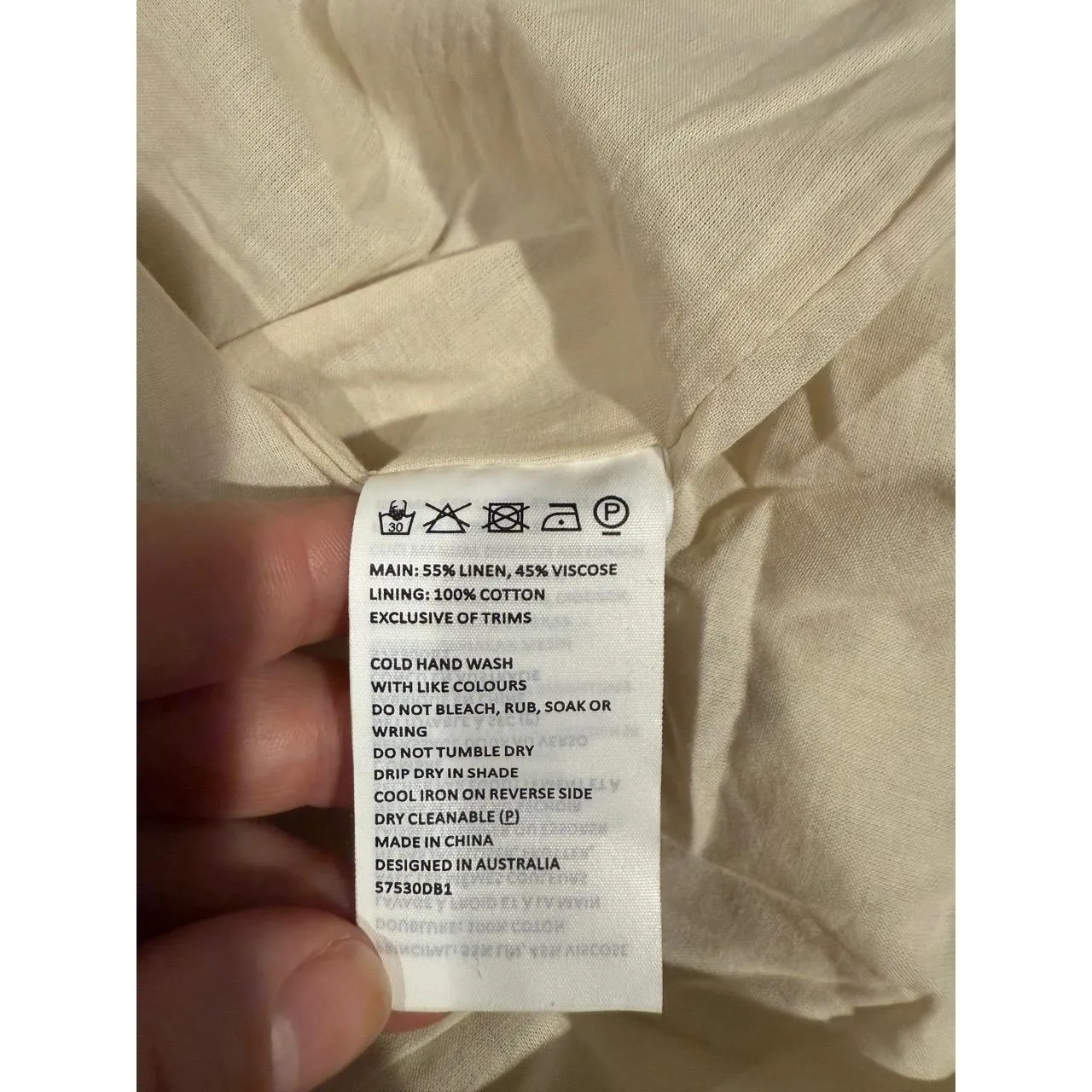 Bardot‎ Nala Linen Blend Midi Dress In Beige Tiger Size 4 - Image 5