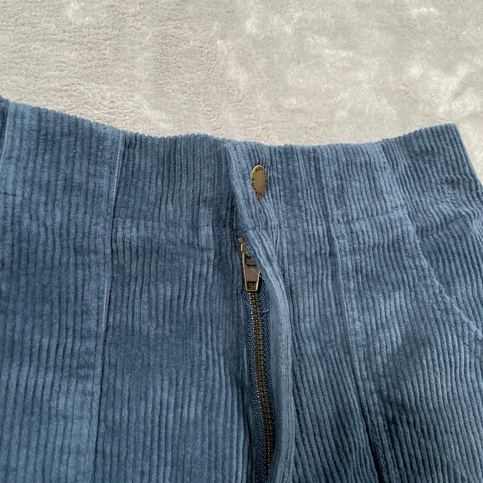 Hammies Corduroy Shorts 26 Blue Elastic Waist Retro Surf Roller Skate Beach - Image 7