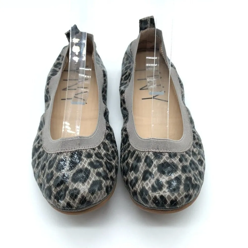 YNY Yosi New York Womens Lexington Ballet Flats Leopard Print Slip On Brown 6 - Image 2