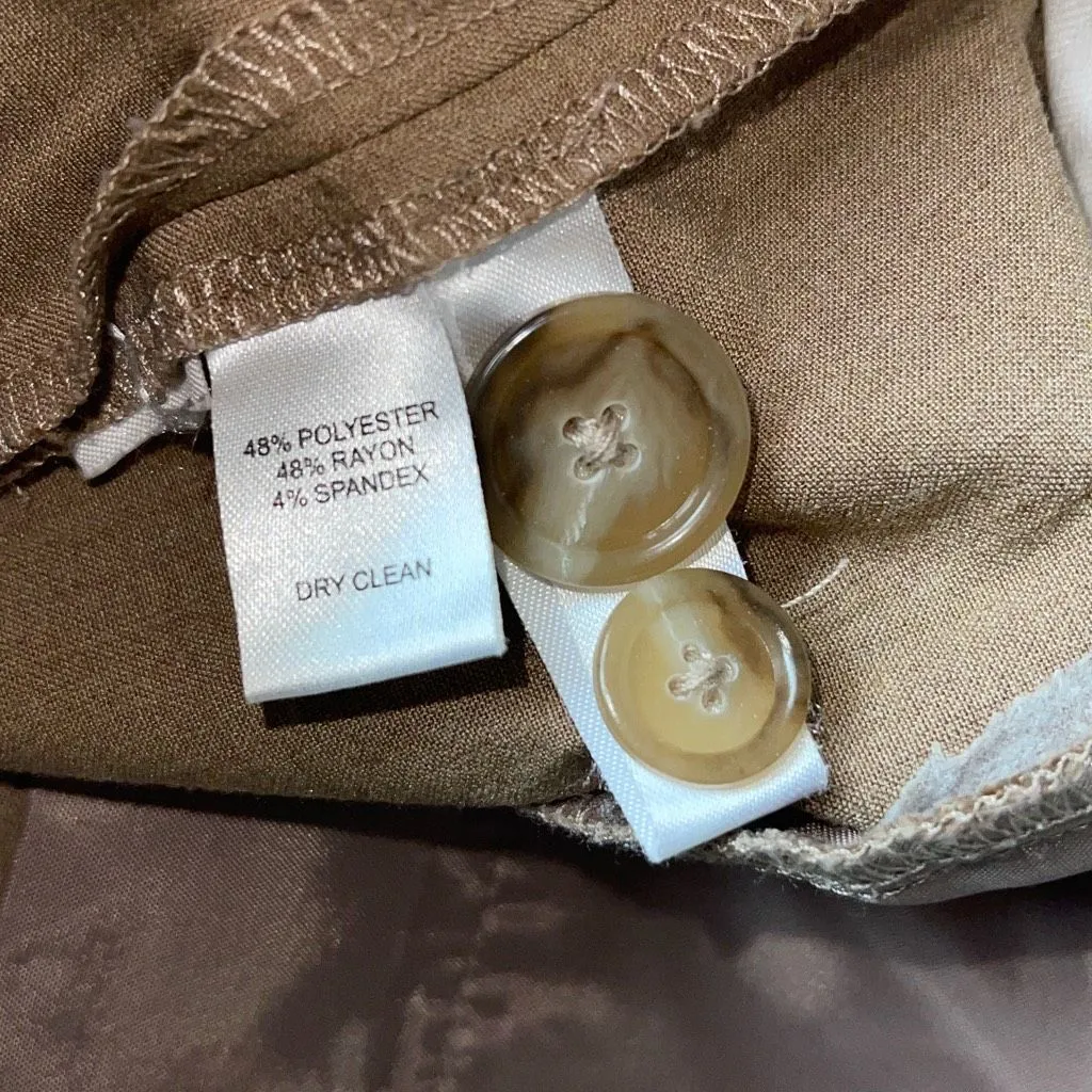 Ann Taylor Loft Womens Straight Leg Trousers Dress Pants‎ Brown Size 8 - Image 6