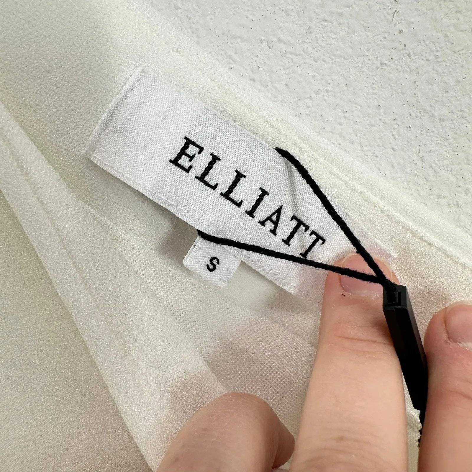 Elliatt White One Shoulder Midi Dress Ruched Cocktail Party‎ Dress Size S Bridal - Image 2