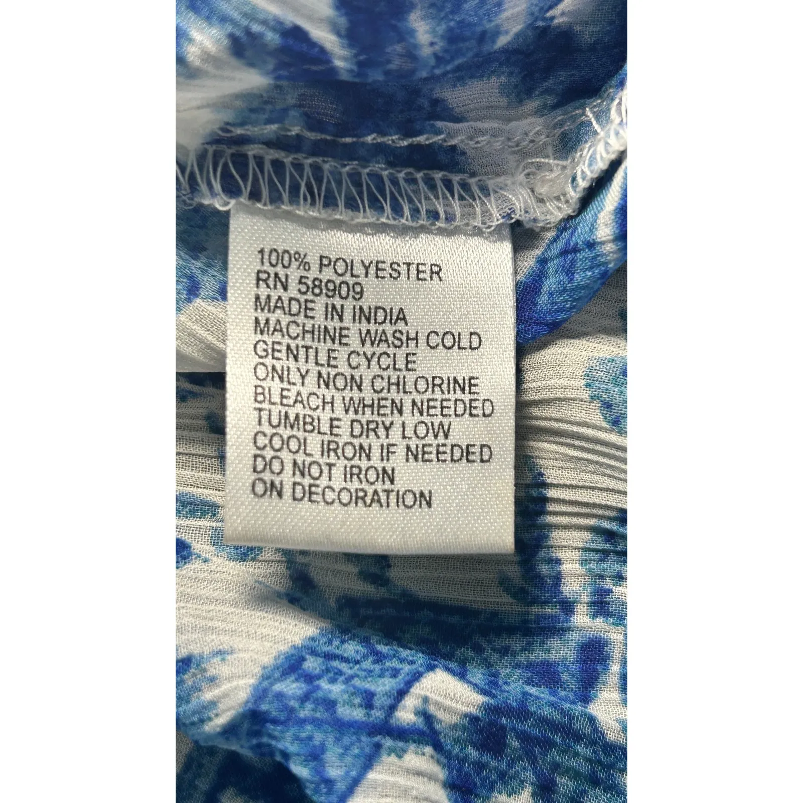 Antonio Melani Blue White Toile Dolman Sleeve Sheer Maxi Dress Resort Beaded M - Image 7