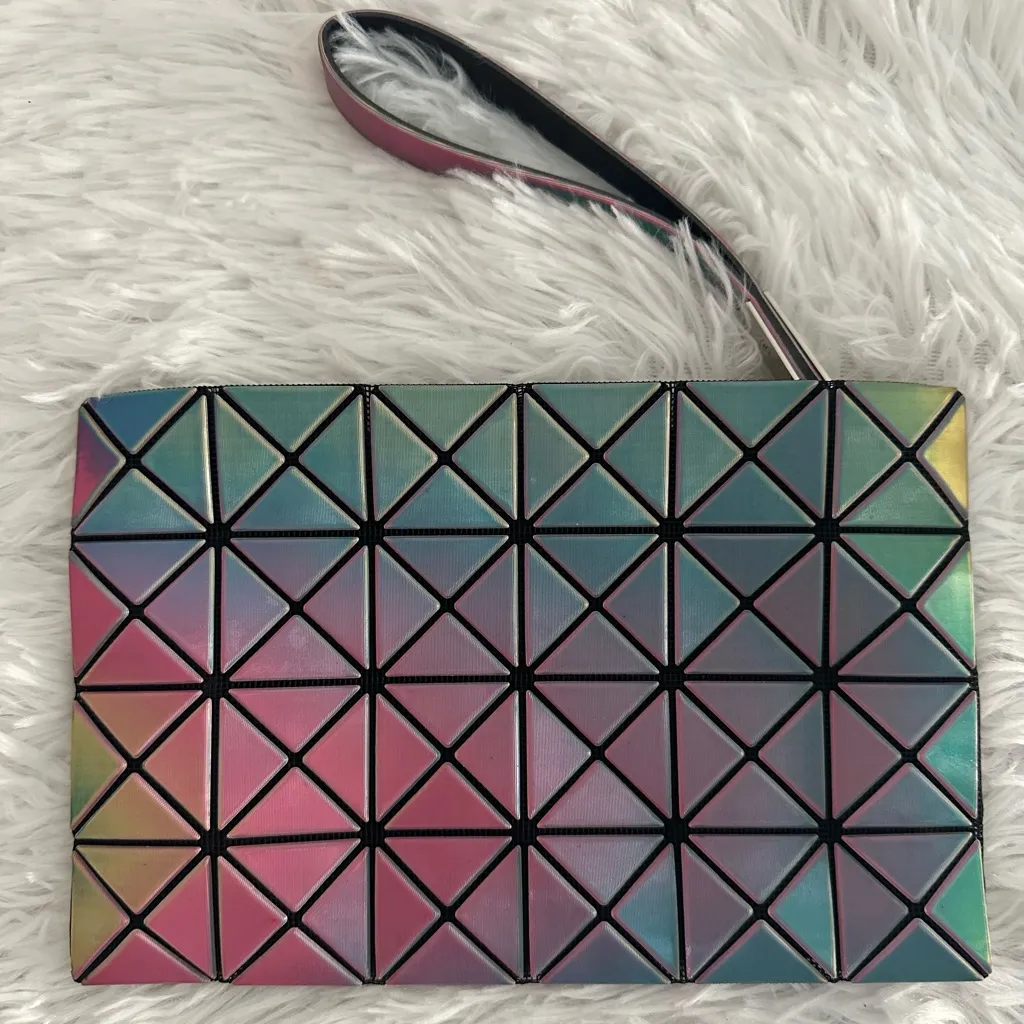 Bao Bao Issey Miyake Rainbow Clutch‎ Wristlet HTF Rare Green - Image 2