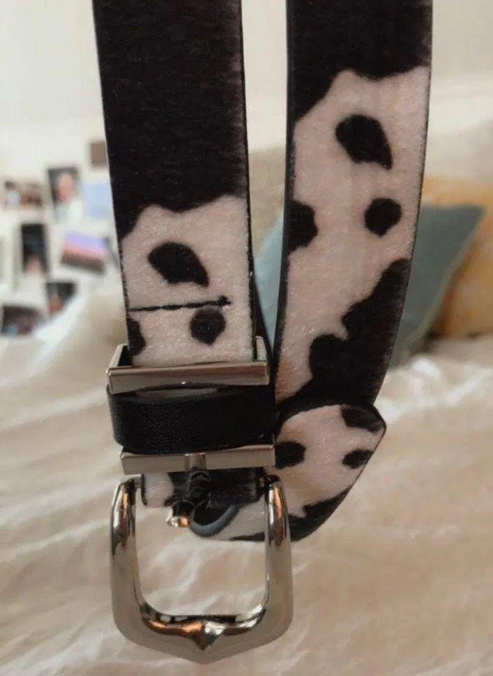 Buckle Cow Print Belt - Image 2