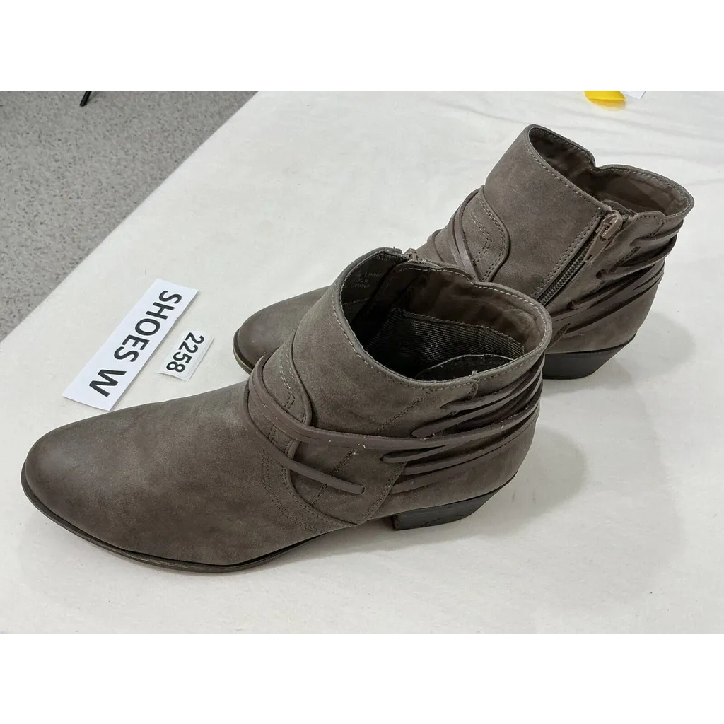 Womans Madden Girl Become Brown Full Leather Strappy Bootie Size 9 M - Image 3