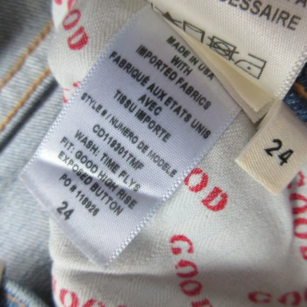 NWT AO.LA by Alice + Olivia Good High Rise in Time Flys Stretch Jeans 24 $195 - Image 5