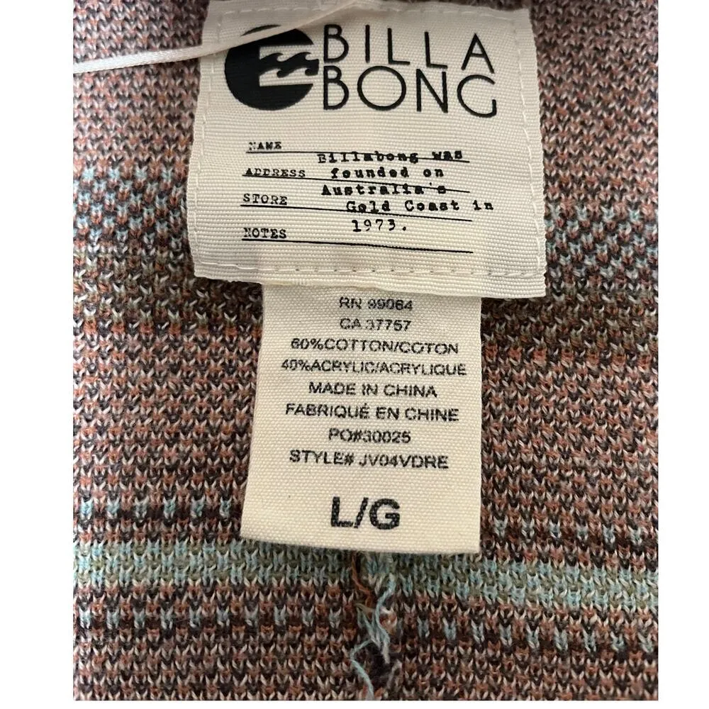 Billabong Dream Chaser Sweater Cardigan Large Aztec - Image 4