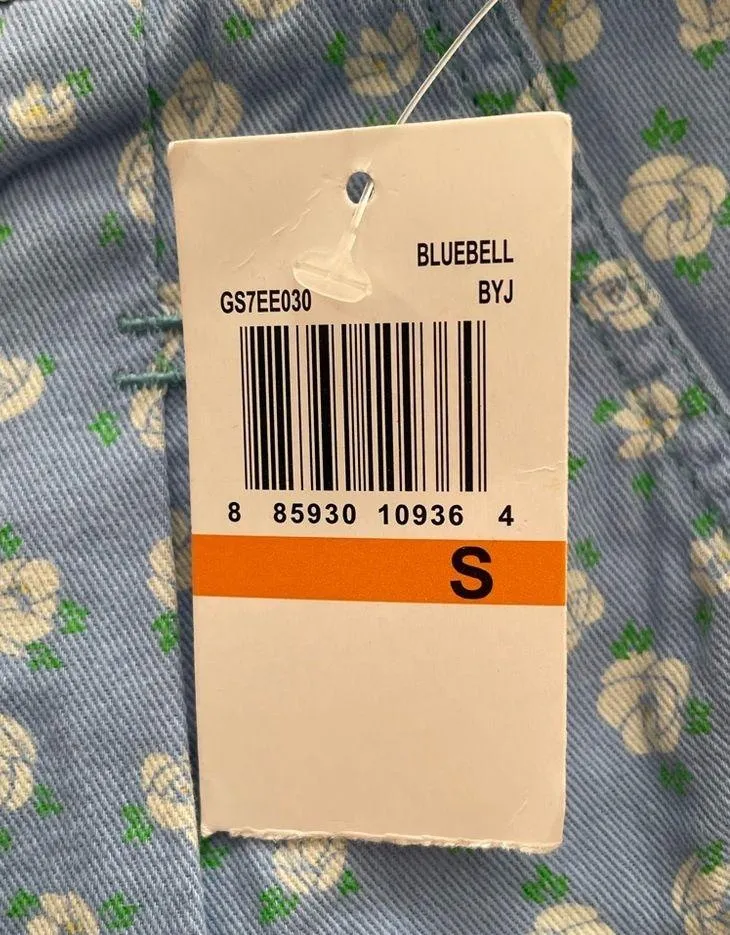 NWT Superdry Bluebell light blue ditsy floral 100% cotton embroidered shorts S - Image 5