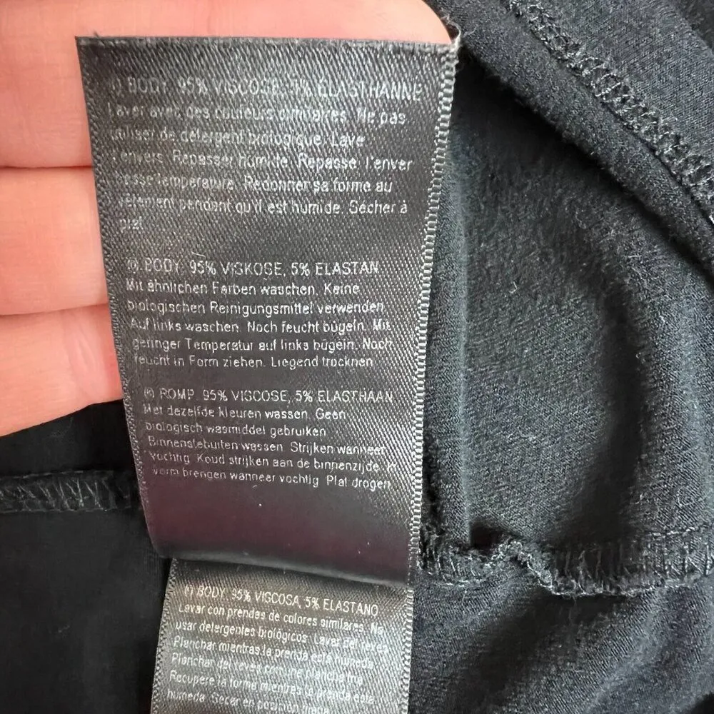 L.K. Bennett Blouse Top Women Medium Black Cowl Neck Sleeveless Lightweight Knit - Image 7