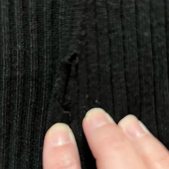 INC WOMENS CARDIGAN BLACK‎ LARGE OPEN FRONT LONG SLEEVE - Image 4