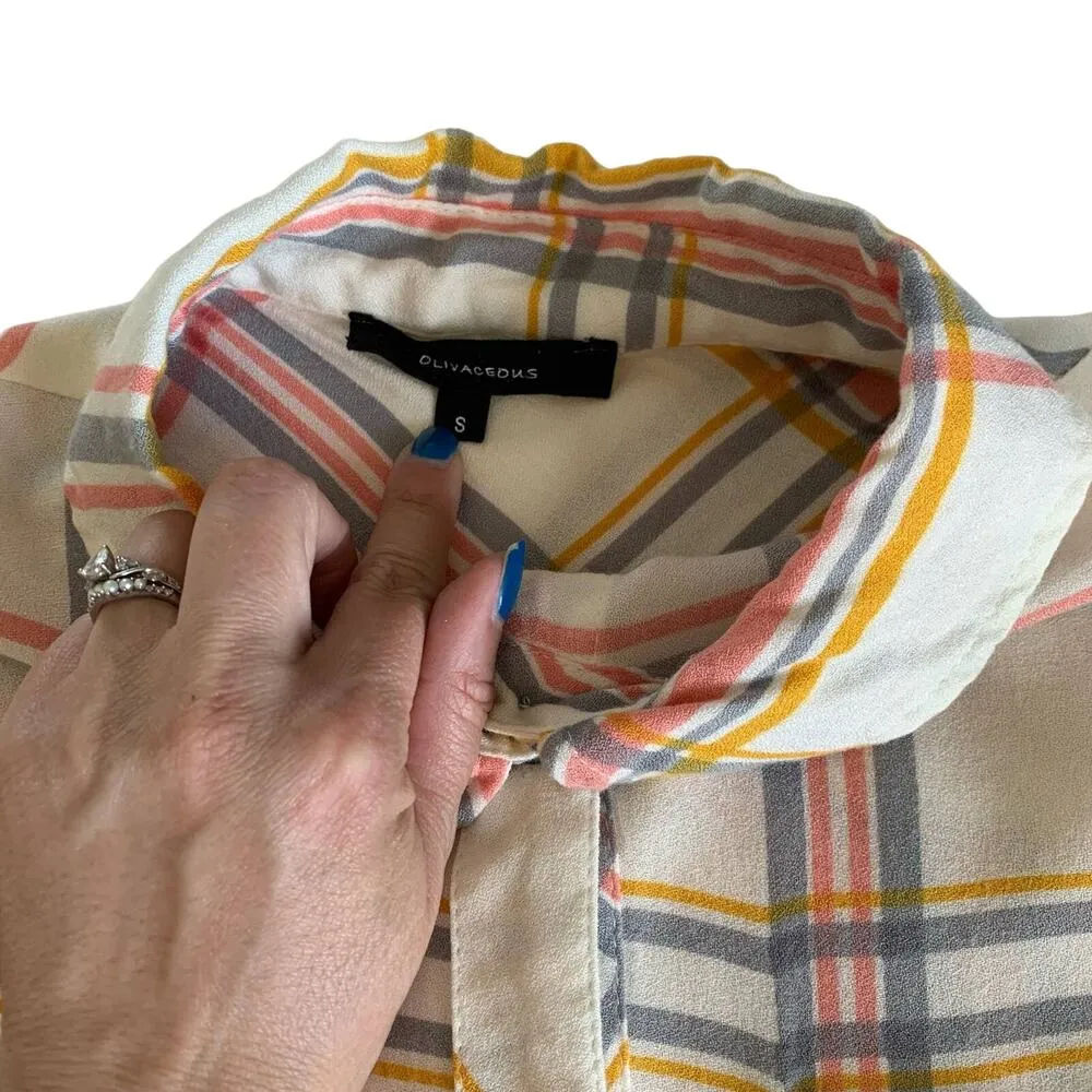 Via Penny Lane Reworked Apparel | Whitney Houston Custom Plaid Button Up Shirt Pink - Image 5