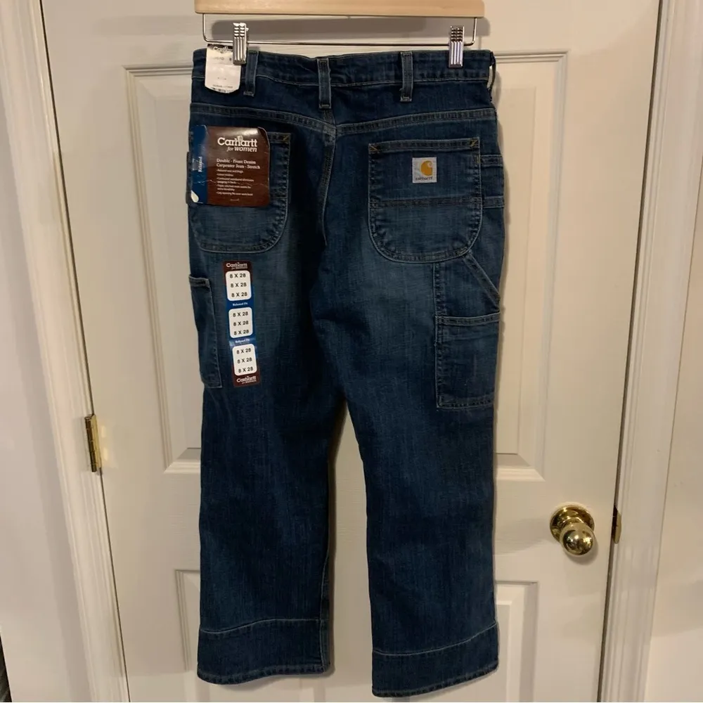 NWT Carhartt Women's Relaxed Fit Double-Front Carpenter Jeans - Image 4