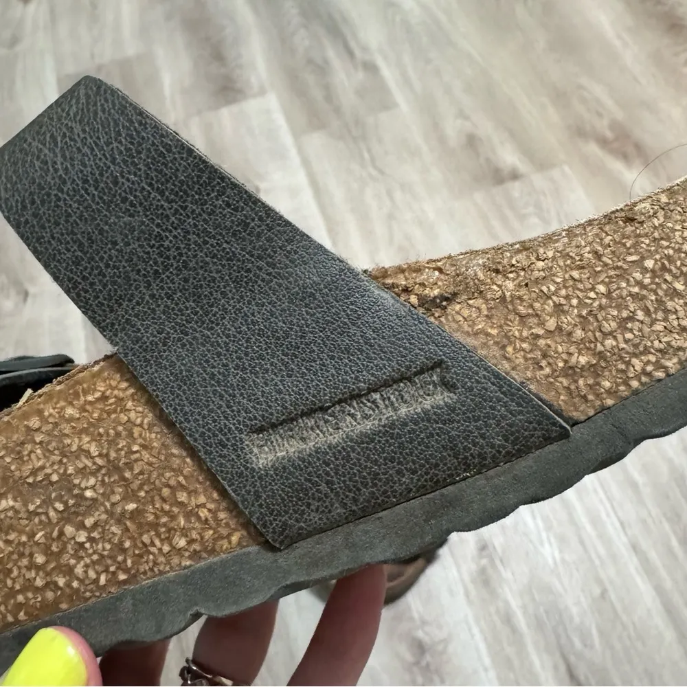 Birkenstock Women's Mayari Birkibuc Sandals Pebbled 38 Brown Black - Image 6