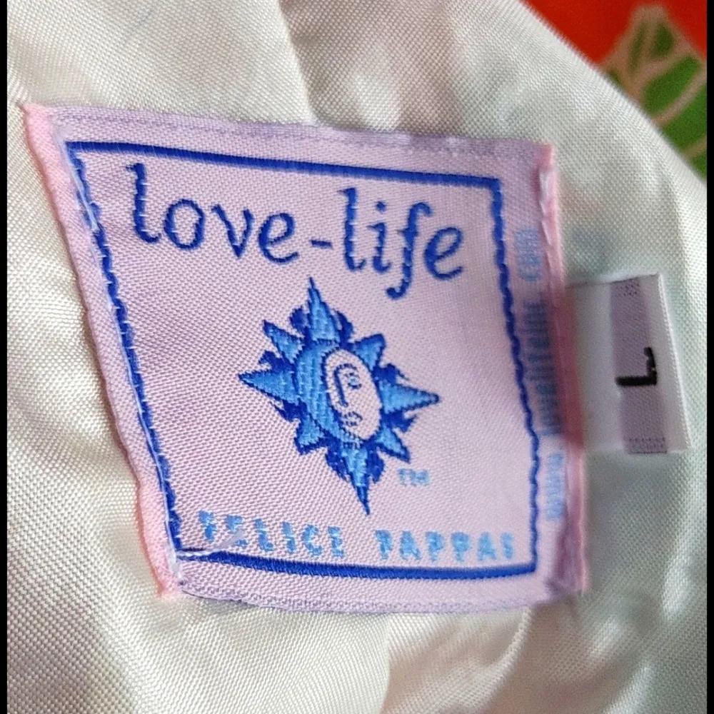 Felice Pappas Bright Floral Blazer Jacket Orange Size L - Image 5