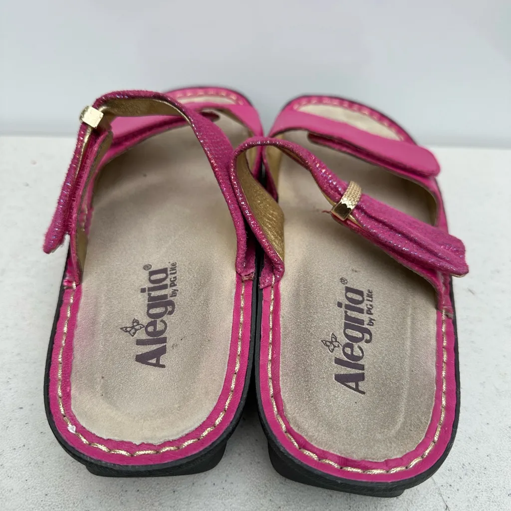 Alegria Womens US8 EU 39 Karmen Fuchsia Mixer Kar-105 Pink Slip On Slide Sandal - Image 5