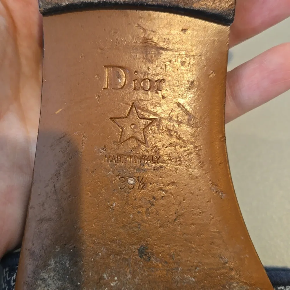 Authentic Dior D way slides Size 39.5 Deep Blue - Image 8