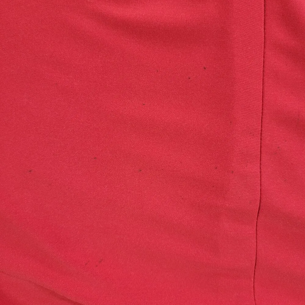 Tiana B. Womens Dress XL Red V-Neck Knot Front Fitted Long Sleeve Stretch USA - Image 10