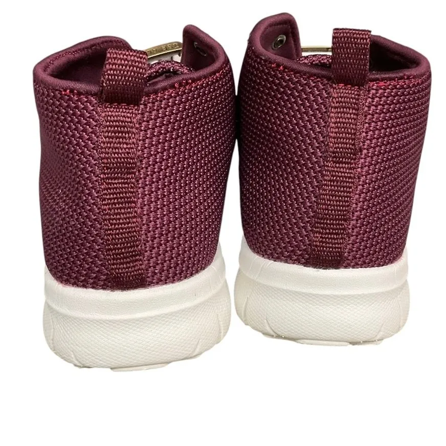 Zee Alexis Kerrigan Women's Red Burgundy‎ High Top Bungee Lace Sneakers Size 7 - Image 8