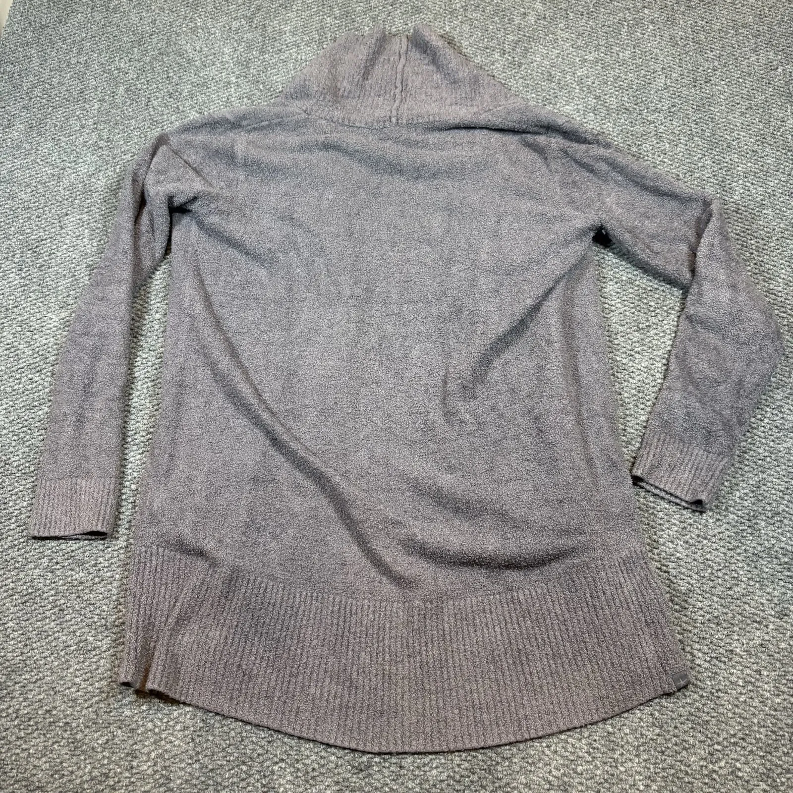 Barefoot Dreams CozyChic Lite Circle Cardigan Womens M Gray Wrap Sweater - Image 3