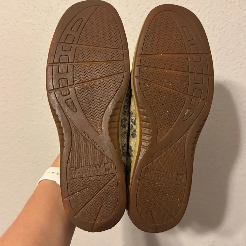 Sperry Angelfish Leopard Sequined Boat Shoes - Image 9