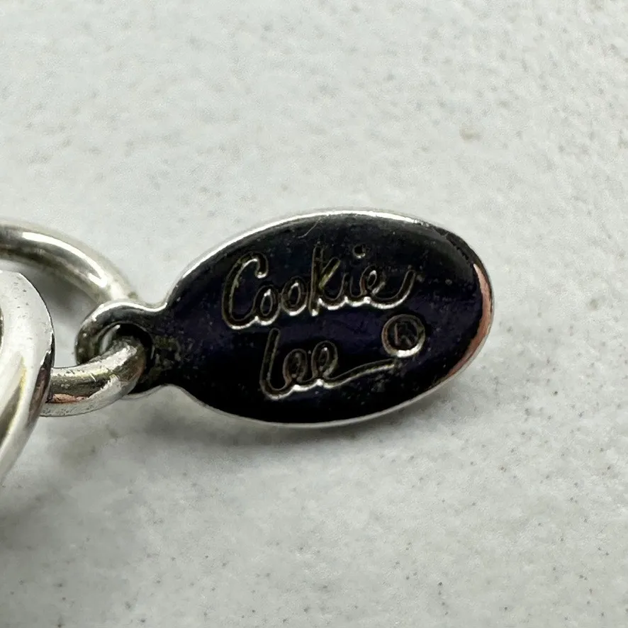 Cookie Lee  Textured Circle Chain Link Necklace Silver Tone 41" Long ✨ - Image 3