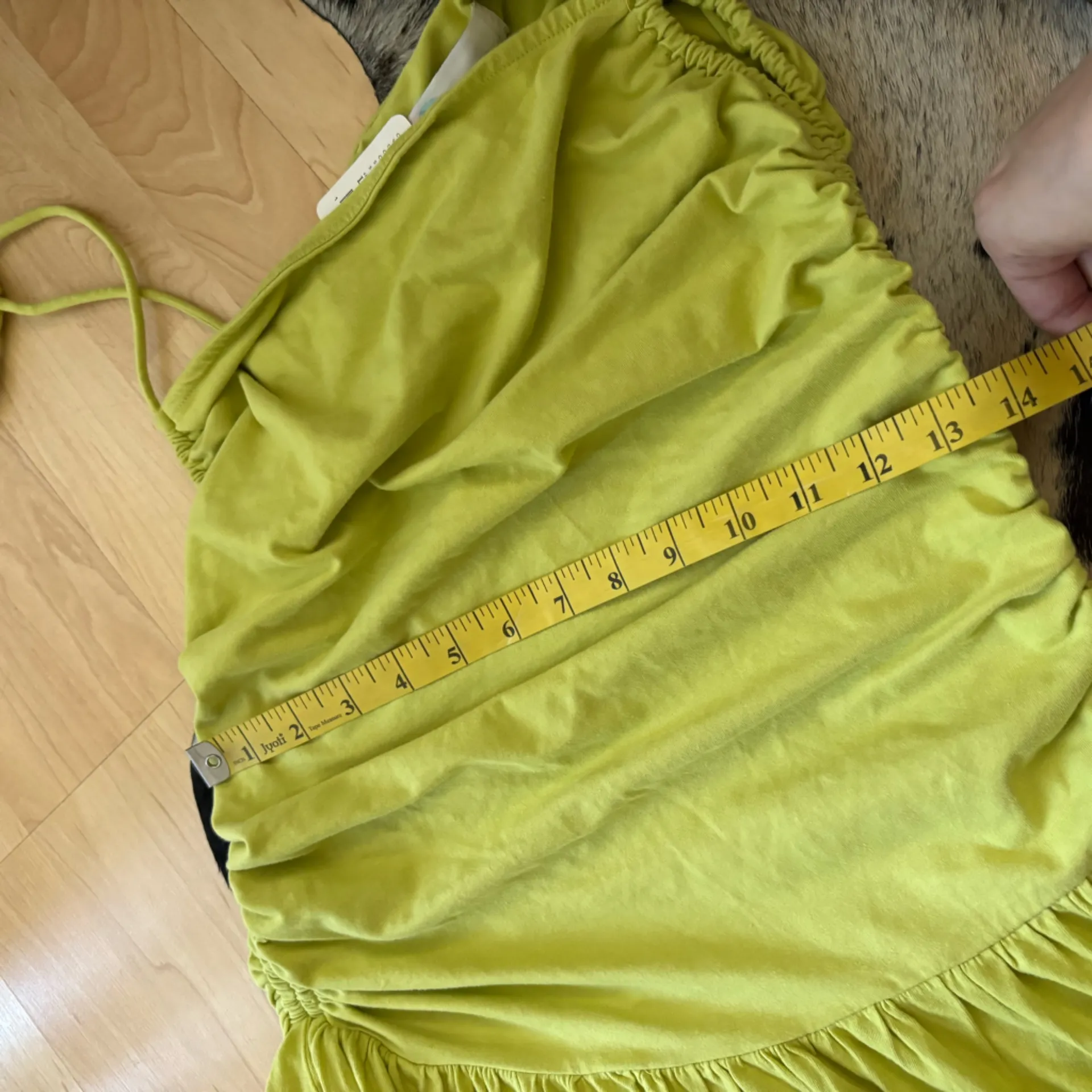 FREE PEOPLE BEACH Green‎ Liza Drop Waist Midi Dress Size Large - Image 10