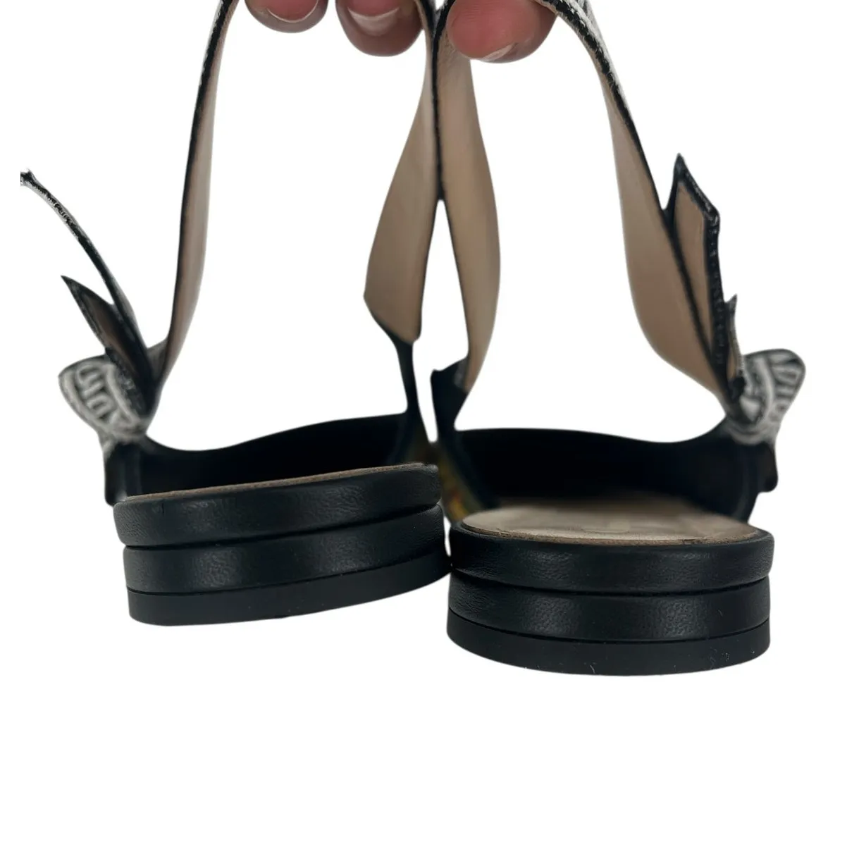 Christian Dior J'adior Embroidered Floral Sling Back Flats - Image 10