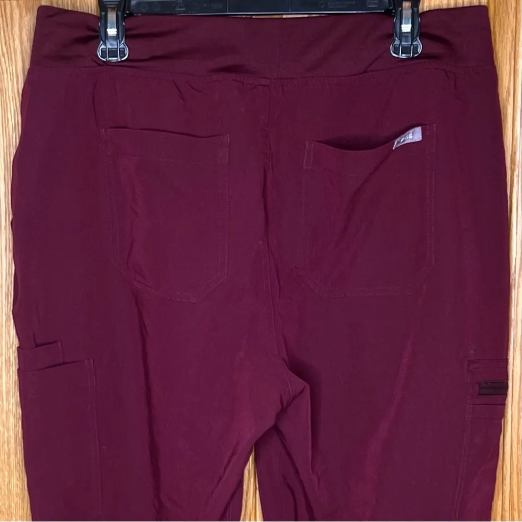 FIGS SCRUBS Burgundy High Waisted Yola Skinny Scrub‎ Pants Size XL Petite - Image 9