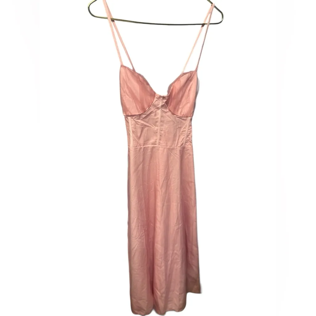 BLUSH TULLE MIDI DRESS WITH LACE Medium NWT Pink - Image 6