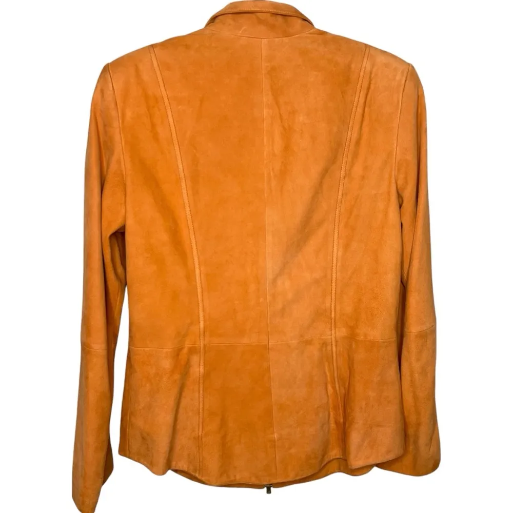 Dana Buchman 100% Suede Double Zip Women's Jacket Size 10 - Image 3