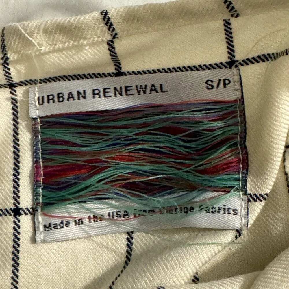 Urban Renewal Dress Women’s Small Cream Plaid Shift Preppy Minimalist Clean Girl - Image 7