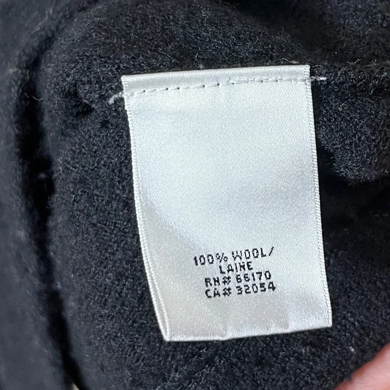 Charlie & Robin Black Ruffle Front Button Wool Blend Coat Women's Size M Size M - Image 7