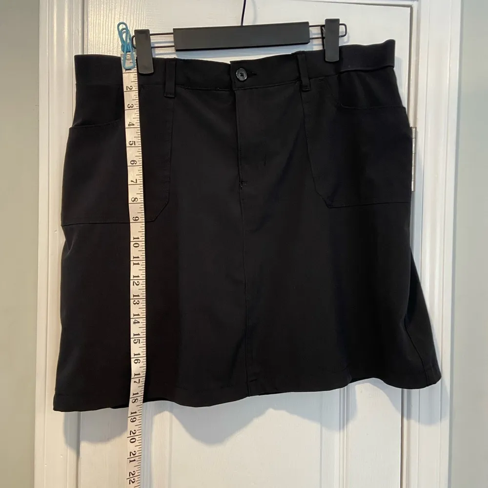 Riders by Lee Size 16 Black Pull On Athletic Attached Shorts Mini Skirt Skort - Image 4