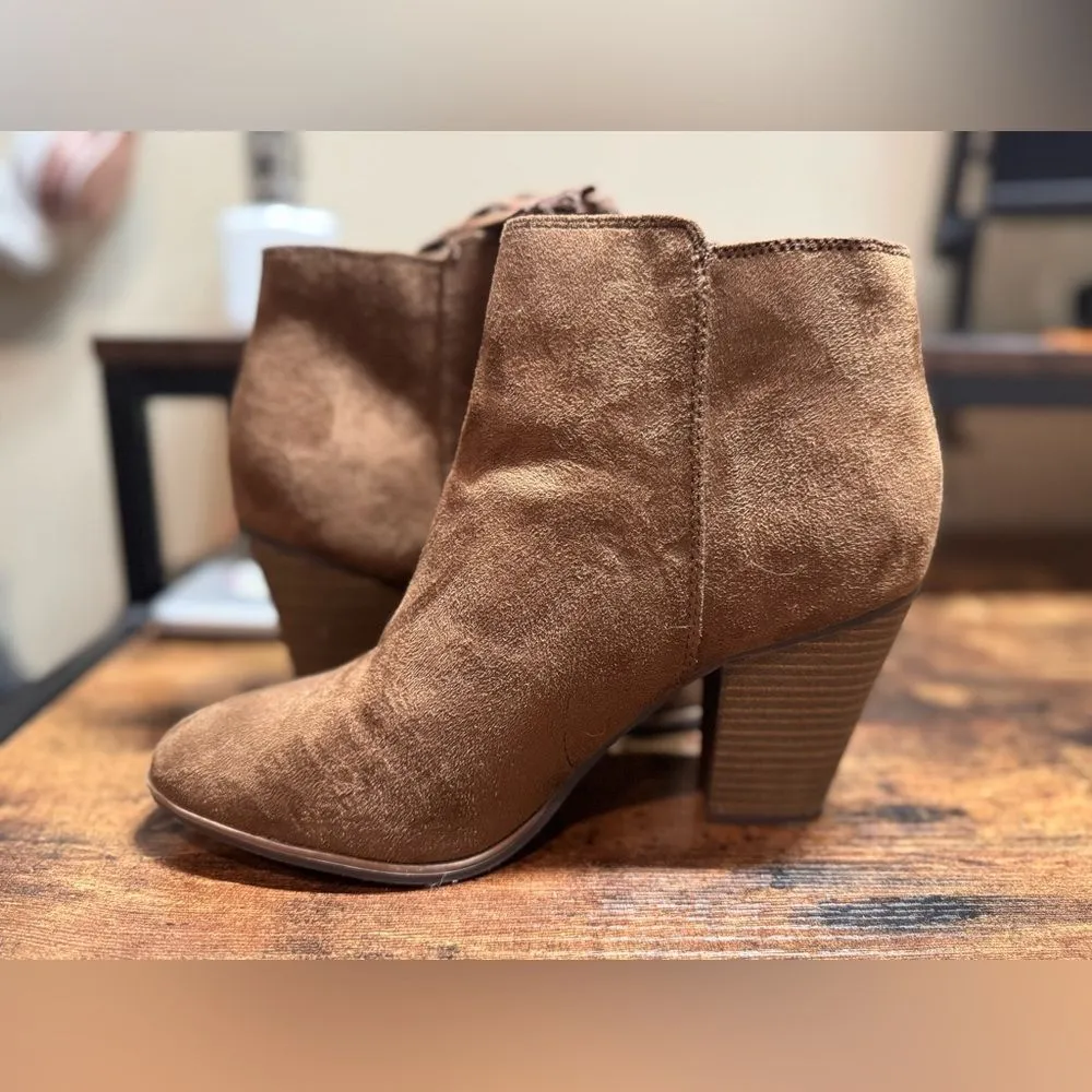 Merona EUC brown booties‎ size 9 - Image 7