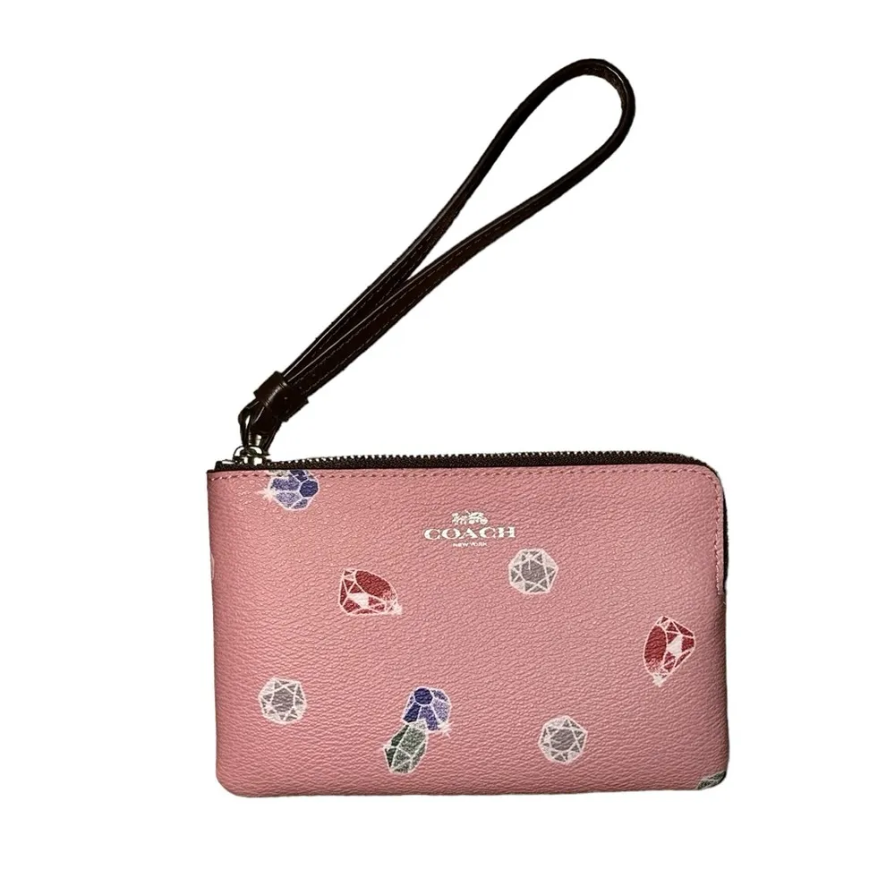 Disney X Coach Corner Zip Wristlet Snow White and The Seven Dwarfs Gems New - Image 3