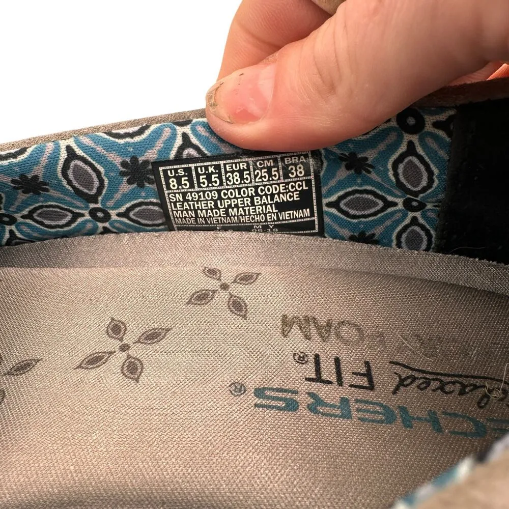 Skechers Grey Relaxed Fit Memory Foam Bikers Traffic Slip On Shoes Size 8.5 - Image 6