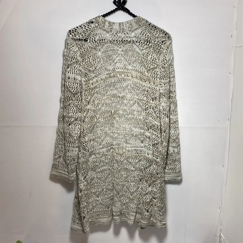 Christopher & Banks gray embroidered cardigan - Image 5