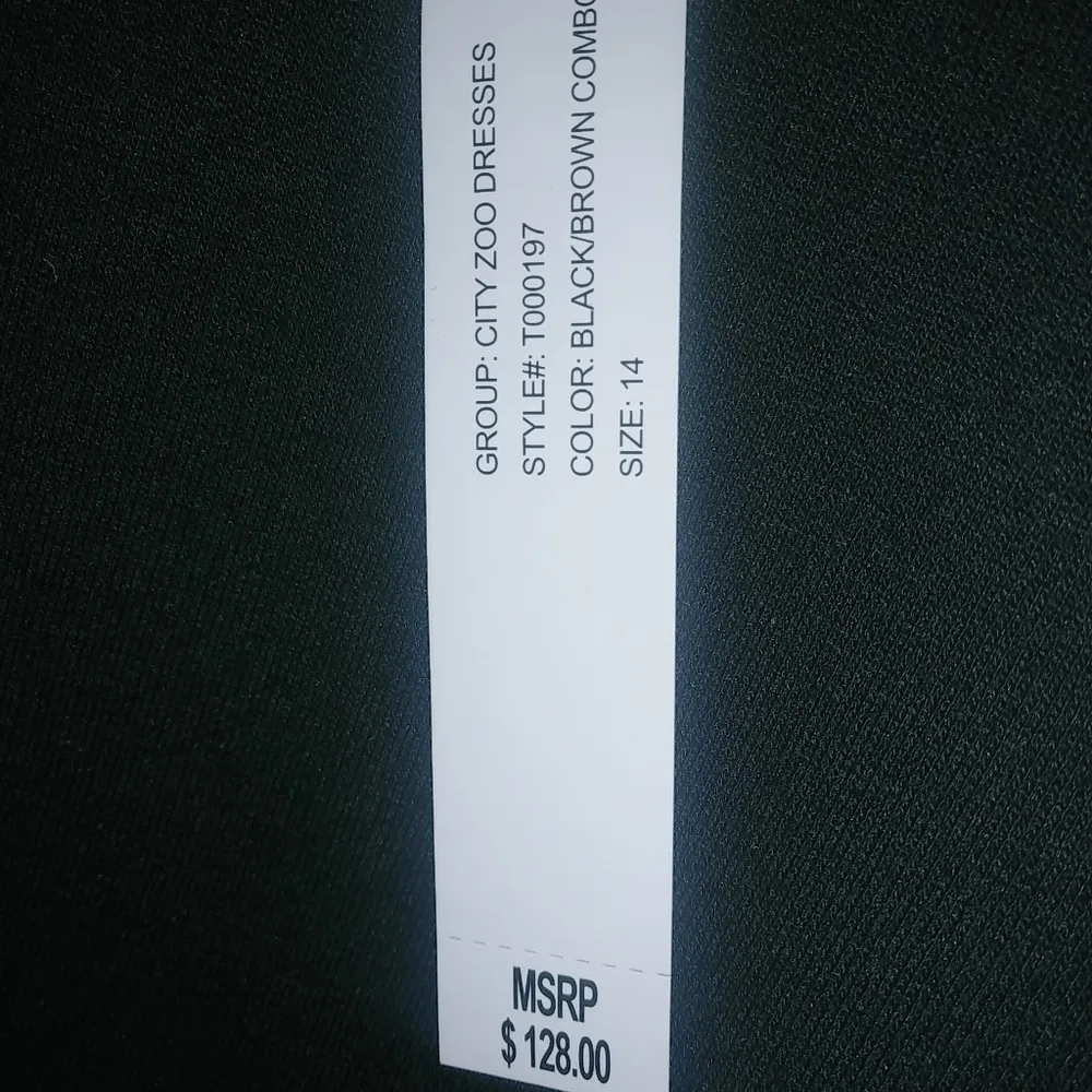 Adrienne Vittadini 14 Sleeveless Black Sheath Animal Print Belted Dress - Image 14