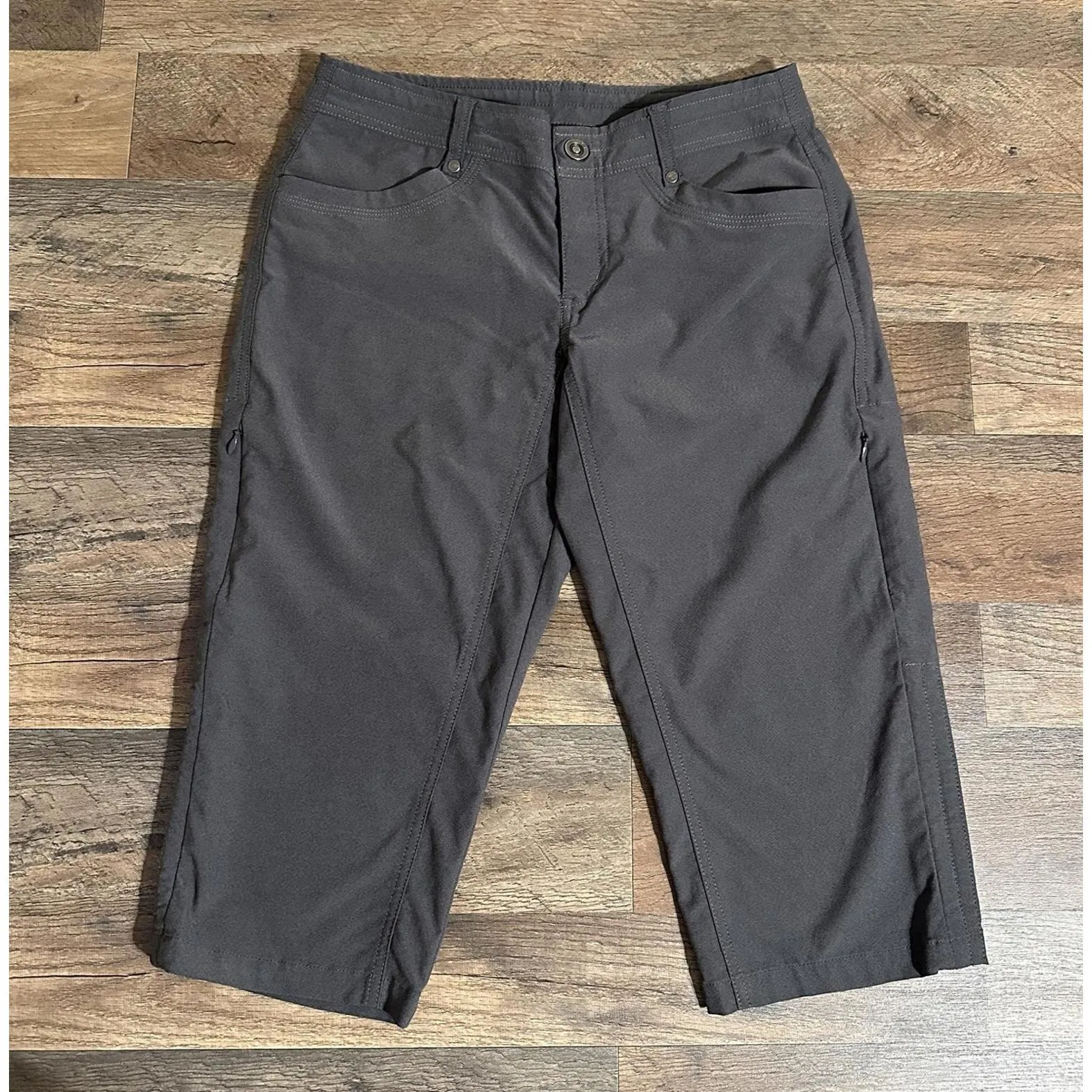 KUHL Capri Womens 2 Gray Trekr 6236 Hiking Camping Outdoors Convert To Shorts - Image 2