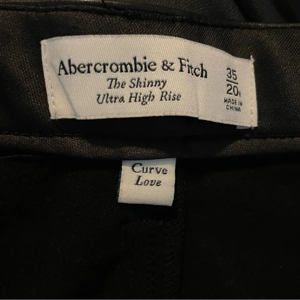 Abercrombie Fitch Womens Pants Black Faux Leather Skinny High Rise Size 20 - Image 9
