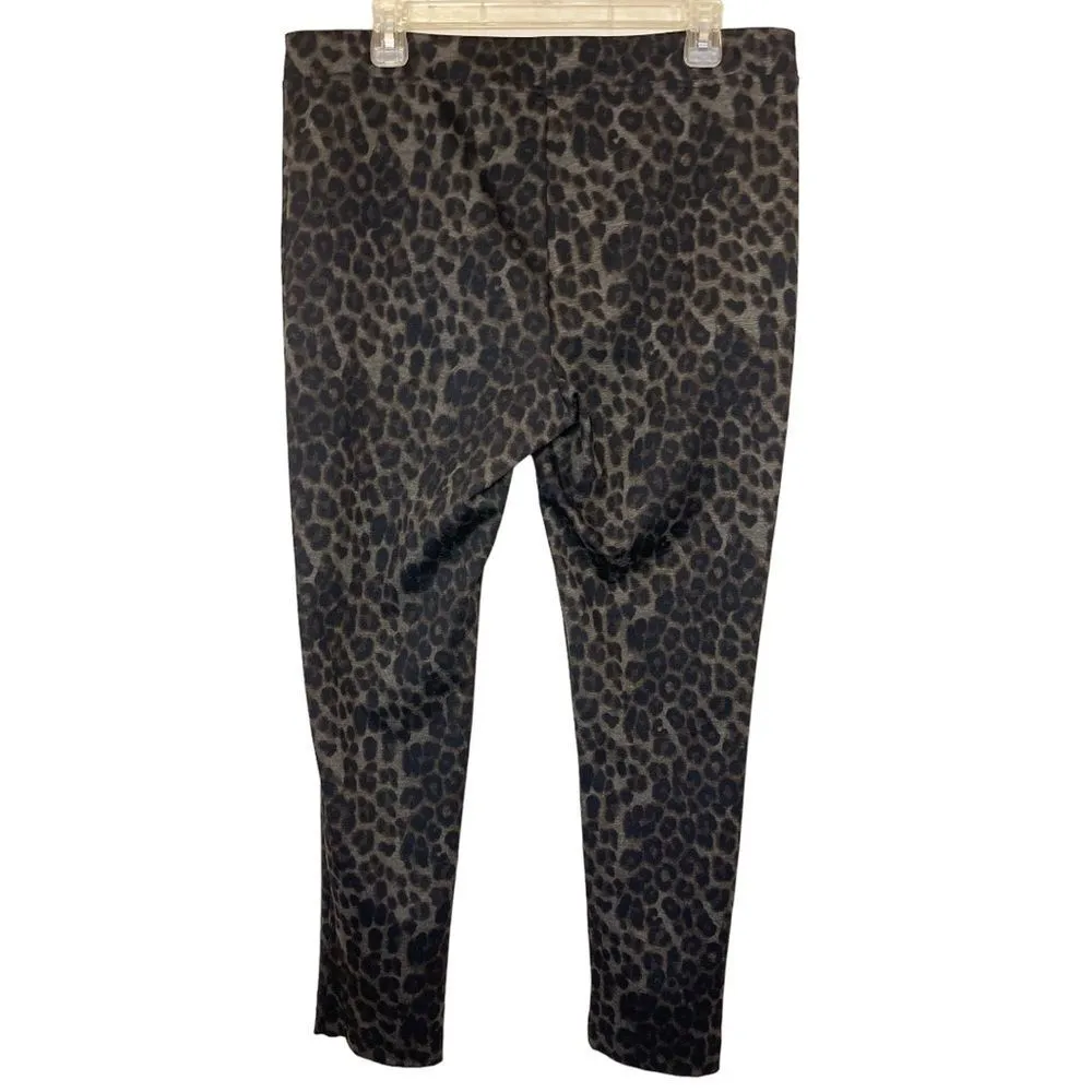CALVIN KLEIN Leopard Print Pull-on Stretch Knit‎ Pants - Image 3