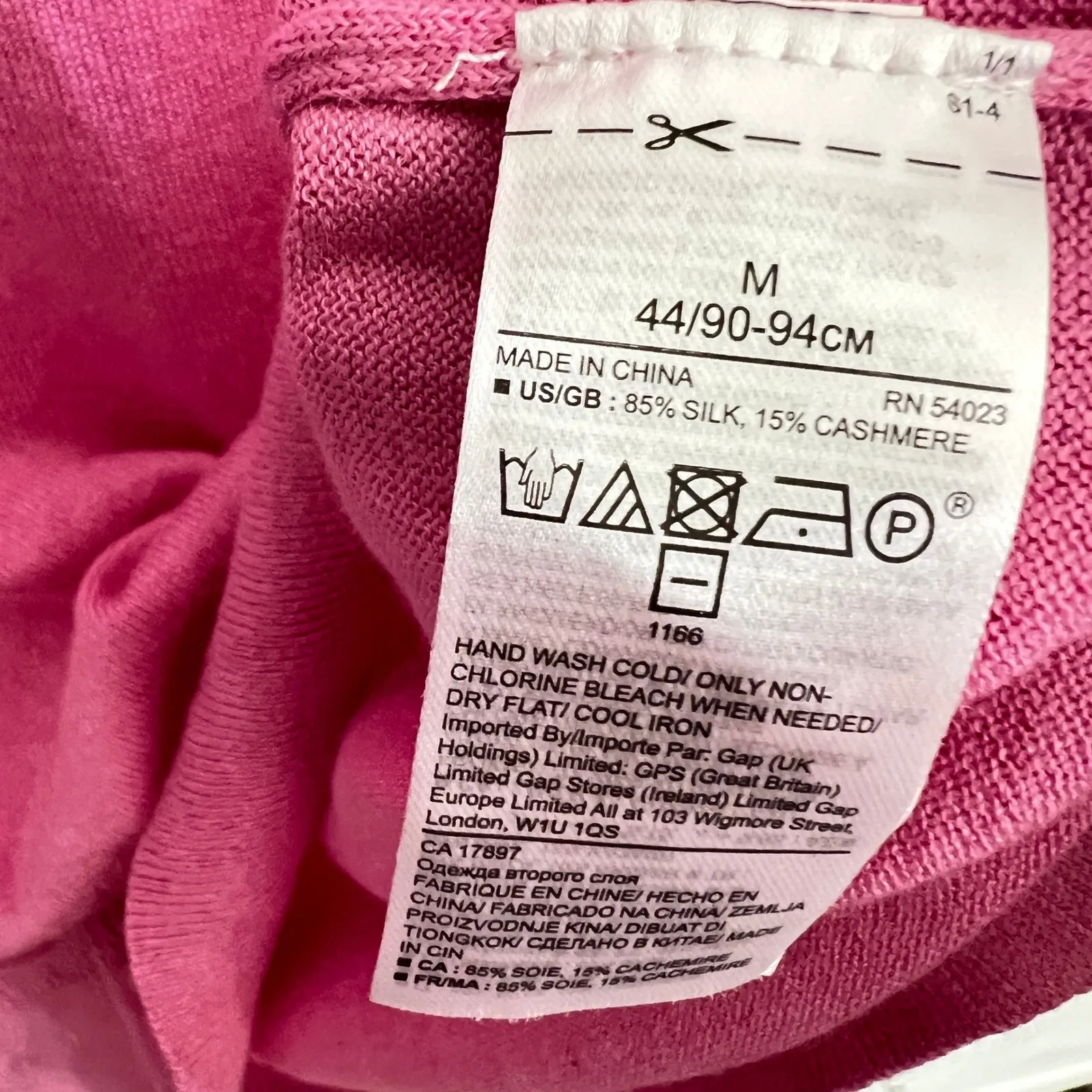 Banana Republic Pink Cashmere Sweater Coquette Classic Soft Girl Preppy Medium - Image 5